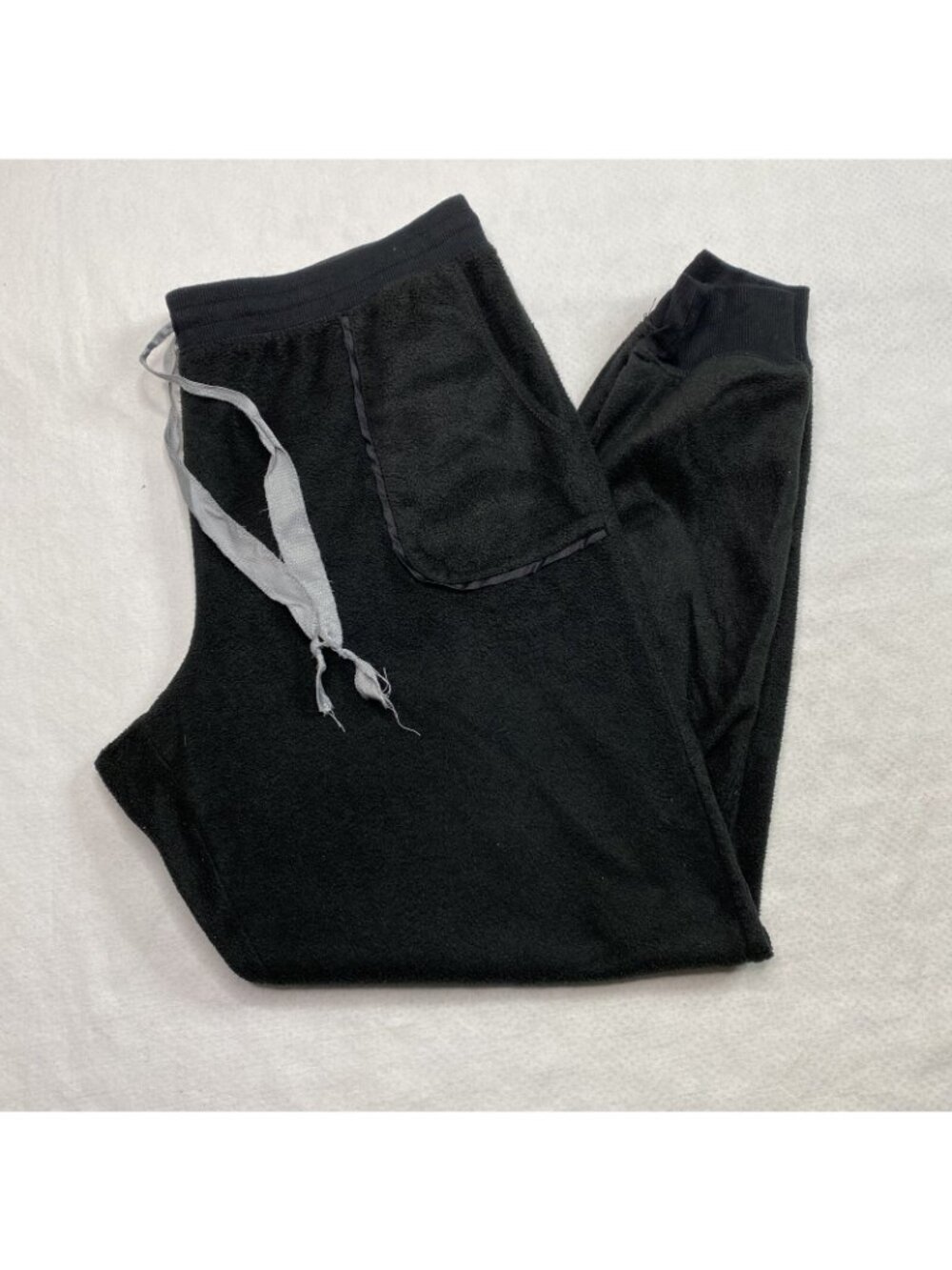 Sova Sweden Black Jogger Pants L/G Cozy 100% Polyester With Pockets & Drawstring - Picture 14 of 16
